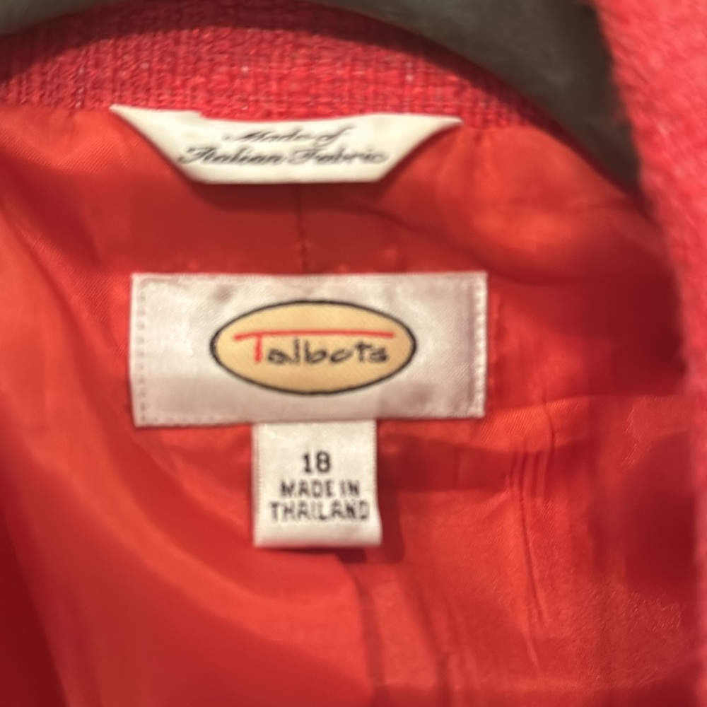 Talbots Red Blazer Jacket - Picture 2 of 4
